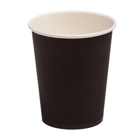 Стакан бумажный 250мл 1-сл черный (d80мм)