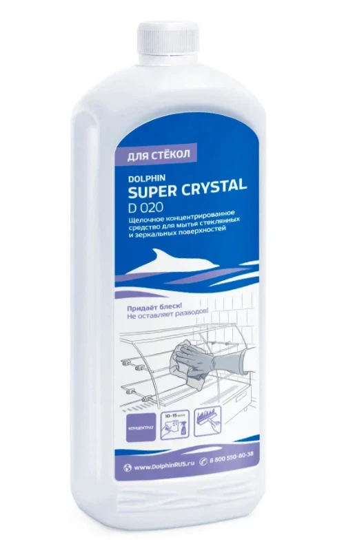 Средство для мытья стекол и зеркал Долфин SUPER CRYSTAL 1 л (артикул производителя D020-1)