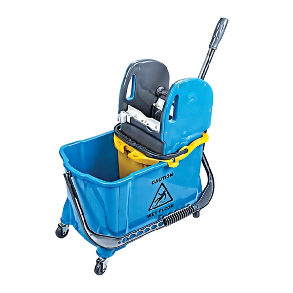 Ведро с вертикальным отжимом на колесах Selmop 24 л пластиковое синее (артикул производителя HTS731B)