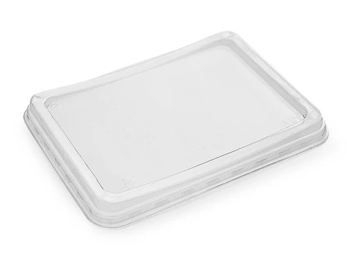 Крышка для контейнера пластиковая прямоугольная 190х144 мм, 875 мл прозрачная Стиролпласт