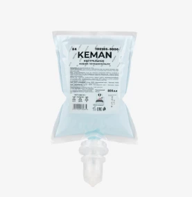 Мыло для рук картридж Keman S4 нейтральное синий перламутр с отдушкой 0,8 л (артикул производителя 100105-0800)